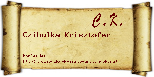 Czibulka Krisztofer névjegykártya
