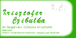 krisztofer czibulka business card